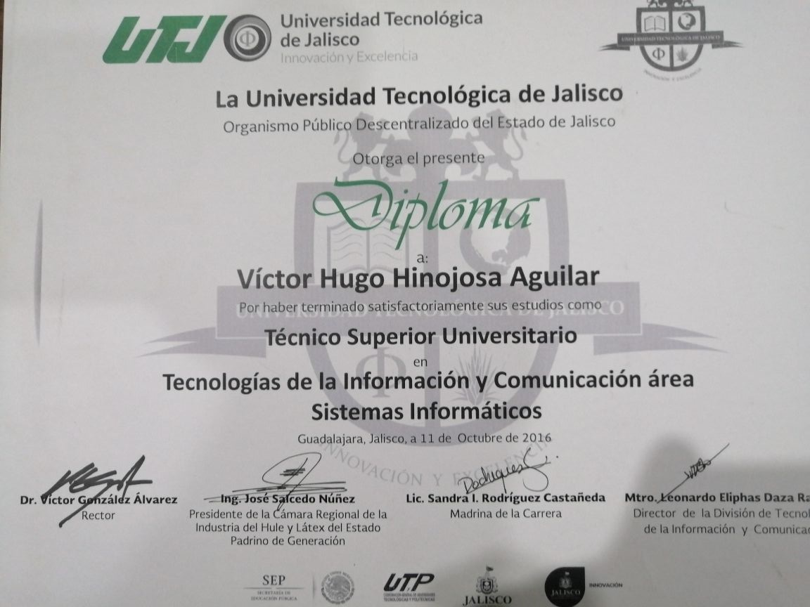 My UTJ Diploma